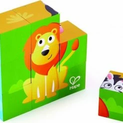 Hape Ξύλινα Παζλ Κύβων Ζώα Της Ζούγκλας Lungle Animal Block Puzzle 9 Τμχ (E1619) -Επιτραπέζια παιχνίδια & κάρτες Εκπτώσεις 208428 1