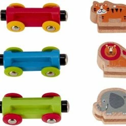 Hape Ξύλινα Βαγονάκια Τρένου Με Φιγούρες Ζώων Της Ζούγκλας Lunge Journey Train (E3807) -Επιτραπέζια παιχνίδια & κάρτες Εκπτώσεις 208429 1