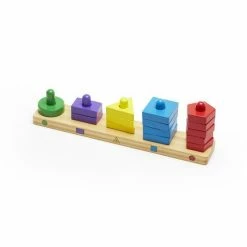 Melissa & Doug Ξύλινο Εκπαιδευτικό Παιχνίδι Stack And Sort (10379) -Επιτραπέζια παιχνίδια & κάρτες Εκπτώσεις 211942 4