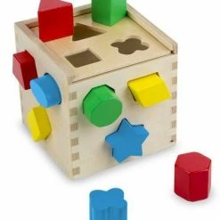 Melissa & Doug Ξύλινος Κύβος Πολύχρωμων Σχημάτων (10575) -Επιτραπέζια παιχνίδια & κάρτες Εκπτώσεις 211950 1