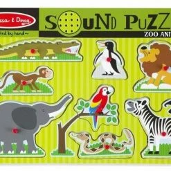 Melissa & Doug Ξύλινο Σφηνώματα Με Ήχους Ζούγκλας 8 τμχ (10727)