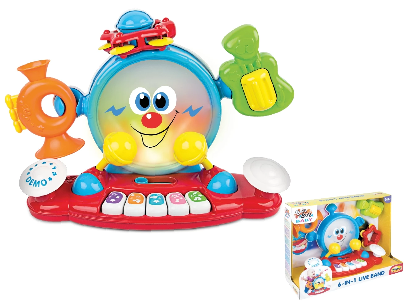WinFun Παιδικη Μουσικη Μπαντα 6 Σε 1 Live Band (2087-NL) 3 WinFun Παιδικη Μουσικη Μπαντα 6 Σε 1 Live Band (2087-NL)