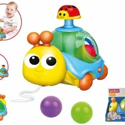 Winfun Συρομενο Σαλιγκαρι Με Μπαλιτσες Spin N’ Pull Snail (0674-NL)