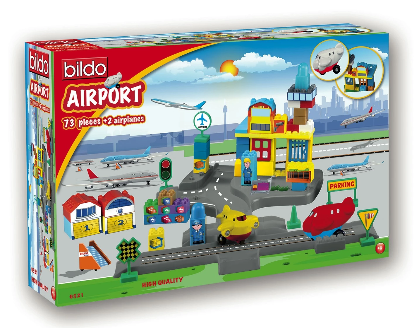 Τουβλακια Bildo Airport Playset 73 Τεμαχια + 2 Αεροπλανα (6521) 3 Τουβλακια Bildo Airport Playset 73 Τεμαχια + 2 Αεροπλανα (6521)