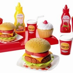 Ecoiffier Παιδικα Κουζινικα Hamburger Σετ 36 Τεμαχιων (2623)