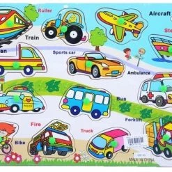 Blue Toys Παζλ Ξυλινο Με Μεταφορικα Μεσα (MKG175142)