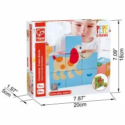 Hape Ξυλινο Παζλ Κυβοι Pepe And Friends (E0452) -Επιτραπέζια παιχνίδια & κάρτες Εκπτώσεις 675566 3