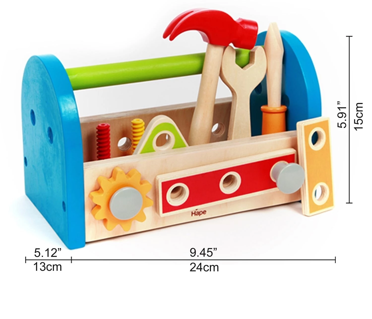 Hape Ξυλινο Καλαθακι Με Βιδες Και Εργαλεια 17Pcs (E3001) 6 Hape Ξυλινο Καλαθακι Με Βιδες Και Εργαλεια 17Pcs (E3001) - Image 4