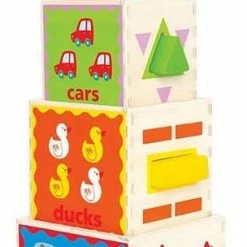 Hape Ξυλινη Πυραμιδα Με Κυβους (Ε0413)