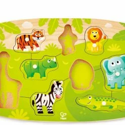 Hape Ξυλινα Jungle Peg Puzzle Παζλ Με Τα Ζωα Της Ζουγκλας (E1405A) -Επιτραπέζια παιχνίδια & κάρτες Εκπτώσεις 683032 1