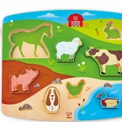 Hape Ξυλινα Farm Animal Puzzle Και Play Παζλ Τα Ζωα Της Φαρμας (E1454)