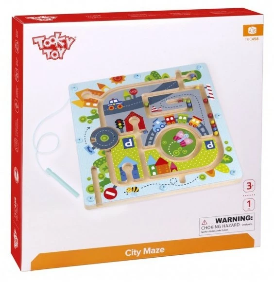 Tooky Toy Ξυλινος Λαβυρινθος Πολη (TKC458) 4 Tooky Toy Ξυλινος Λαβυρινθος Πολη (TKC458) - Image 2