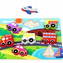 Tooky Toy Ξυλινο Σφηνωματα Μεσα Μεταφορας (TKC393) -Επιτραπέζια παιχνίδια & κάρτες Εκπτώσεις 683334 1