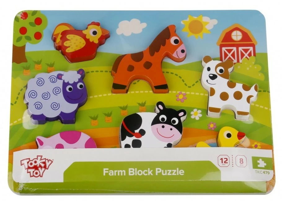 Tooky Toy Ξυλινο Σφηνωματα Φαρμα (TKC479) 4 Tooky Toy Ξυλινο Σφηνωματα Φαρμα (TKC479) - Image 2