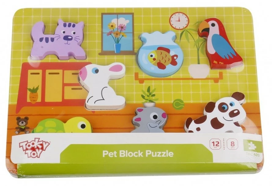 Tooky Toy Ξυλινο Σφηνωματα Κατοικιδια Ζωακια (TKC480) 4 Tooky Toy Ξυλινο Σφηνωματα Κατοικιδια Ζωακια (TKC480) - Image 2