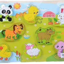 Blue Toys Παζλ Ξυλινο Ζωακια Φαρμας 8 σφηνώματα (MKI360143)