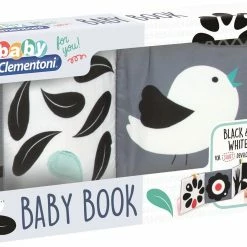 Baby Clementoni Βρεφικό Μαλακό Βιβλιαράκι Άσπρο-Μαύρο (1000-17322) -Επιτραπέζια παιχνίδια & κάρτες Εκπτώσεις 687365 1