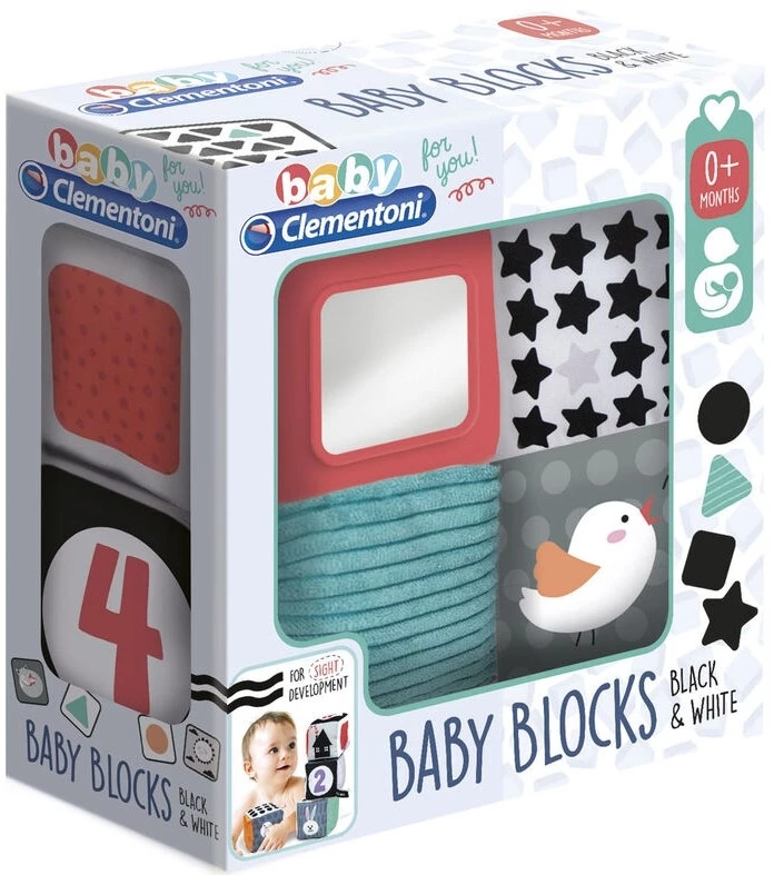 Baby Clementoni Βρεφικό Παιχνίδι Μαλακοί Κύβοι Άσπρο-Μαύρο (1000-17321) 4 Baby Clementoni Βρεφικό Παιχνίδι Μαλακοί Κύβοι Άσπρο-Μαύρο (1000-17321) - Image 2