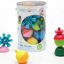 Baby Clementoni Lalaboom Παιχνίδι Κύλινδρος 24Τμχ Χάντρες Και Αξεσουάρ Lalaboom (1000-86089)