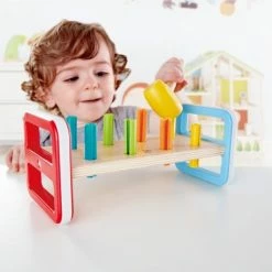 Hape Ξύλινα Σφηνώματα Rainbow Pounder (E0506B) -Επιτραπέζια παιχνίδια & κάρτες Εκπτώσεις 688728 2