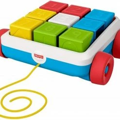 Fisher Price Συρόμενο Βαγονάκι Με Τουβλάκια (GJW10) -Επιτραπέζια παιχνίδια & κάρτες Εκπτώσεις 688965 1