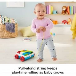 Fisher Price Συρόμενο Βαγονάκι Με Τουβλάκια (GJW10) -Επιτραπέζια παιχνίδια & κάρτες Εκπτώσεις 688965 4