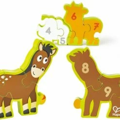 Hape Ξύλινα Παζλ Αριθμών Και Ζώων 10 Τεμαχίων (E1628) -Επιτραπέζια παιχνίδια & κάρτες Εκπτώσεις 690214 1