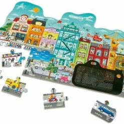 Hape Ξύλινα Το Παζλ Της Μεγάλης Πόλης Με Εφέ Κίνησης 50 Τεμαχίων (E1629)