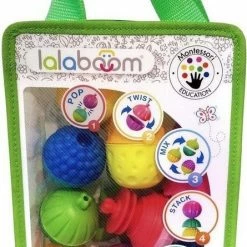 Baby Clementoni Lalaboom Παιχνίδι Τσαντάκι Φερμουάρ 28Τμχ Χάντρες Και Αξεσουάρ Lalaboom (1000-86152)