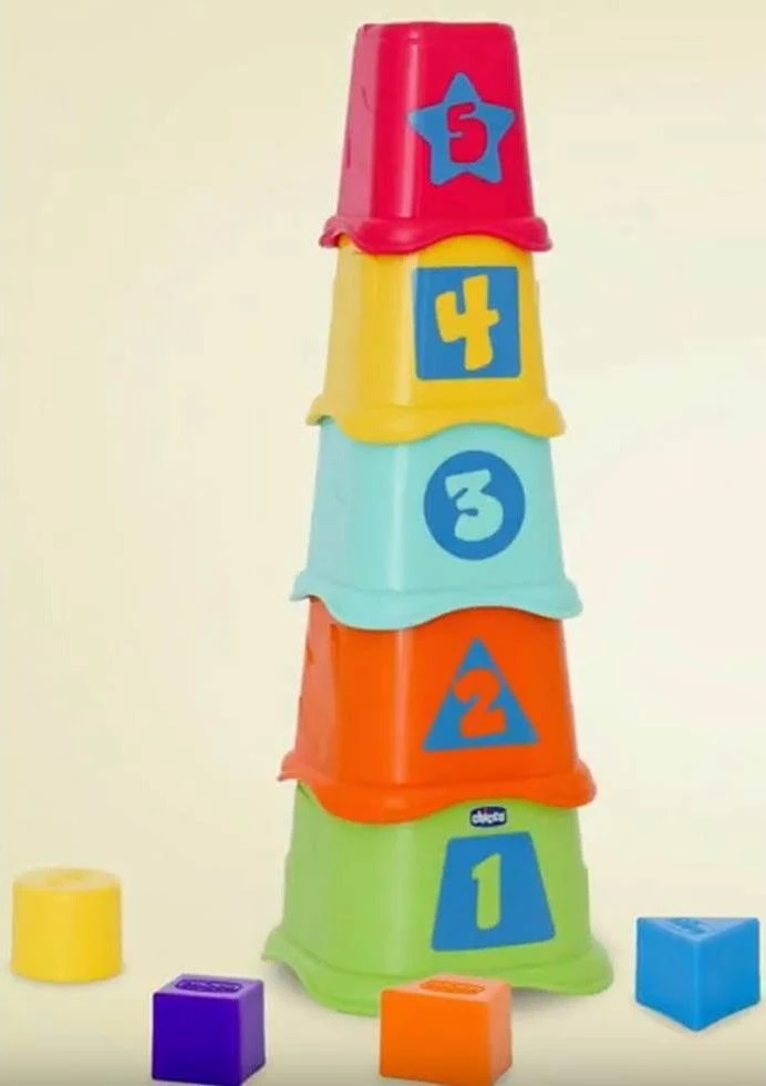 Chicco 2 Σε 1 Πυραμίδα Με κυβάκια (09373-00) 5 Chicco 2 Σε 1 Πυραμίδα Με κυβάκια (09373-00) - Image 3