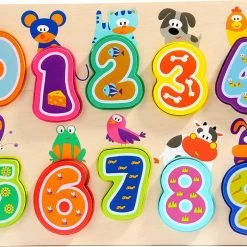 TopBright Ξύλινα Animals And Number Puzzle (460028)