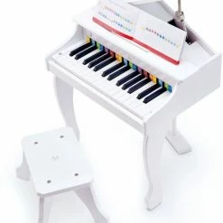 Hape Deluxe Λευκό Πιάνο Σαν Αληθινό Με 30 Πλήκτρα Και Καρεκλάκι (E0338)