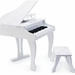 Hape Deluxe Λευκό Πιάνο Σαν Αληθινό Με 30 Πλήκτρα Και Καρεκλάκι (E0338) -Επιτραπέζια παιχνίδια & κάρτες Εκπτώσεις 695530 2