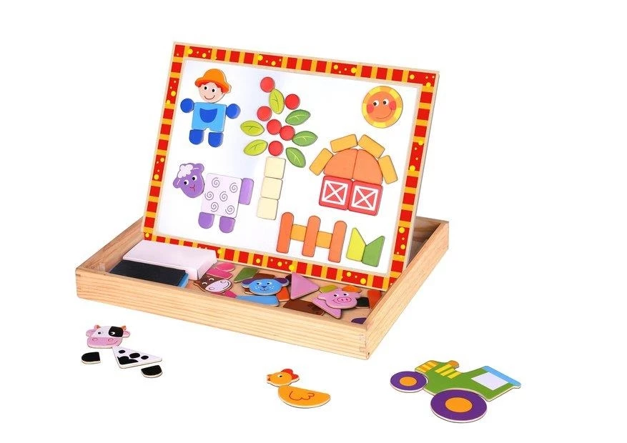 Tooky Toys Ξύλινος Μαγνητικός Πίνακας Φάρμα (TKF014) 3 Tooky Toys Ξύλινος Μαγνητικός Πίνακας Φάρμα (TKF014)