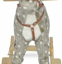 Moni Κουνιστό Ξύλινο Αλογάκι Spotty Γκρι Πουά Με Ήχο (108255) -Επιτραπέζια παιχνίδια & κάρτες Εκπτώσεις 697386 2